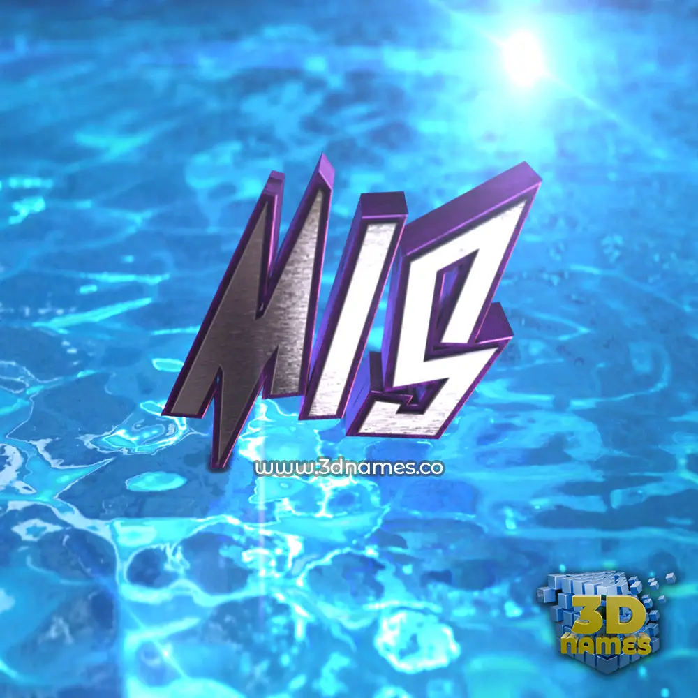 mis in Water 2015 style - 3D name wallpaper