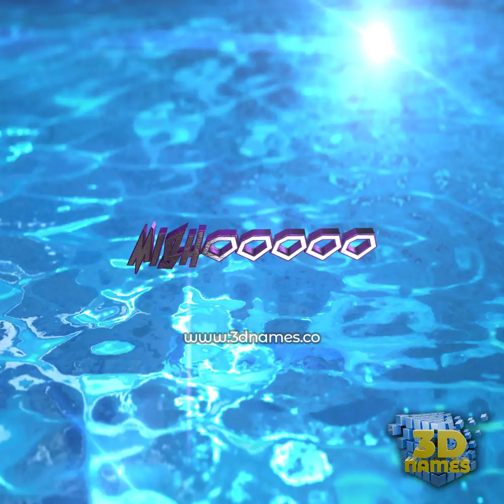 mishooooo in Water 2015 style - 3D name wallpaper