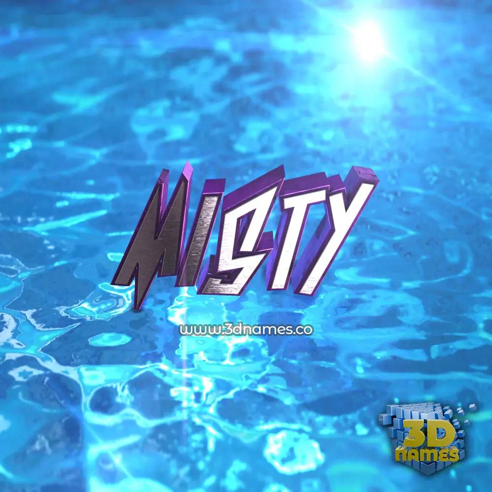misty in Water 2015 style - 3D name wallpaper