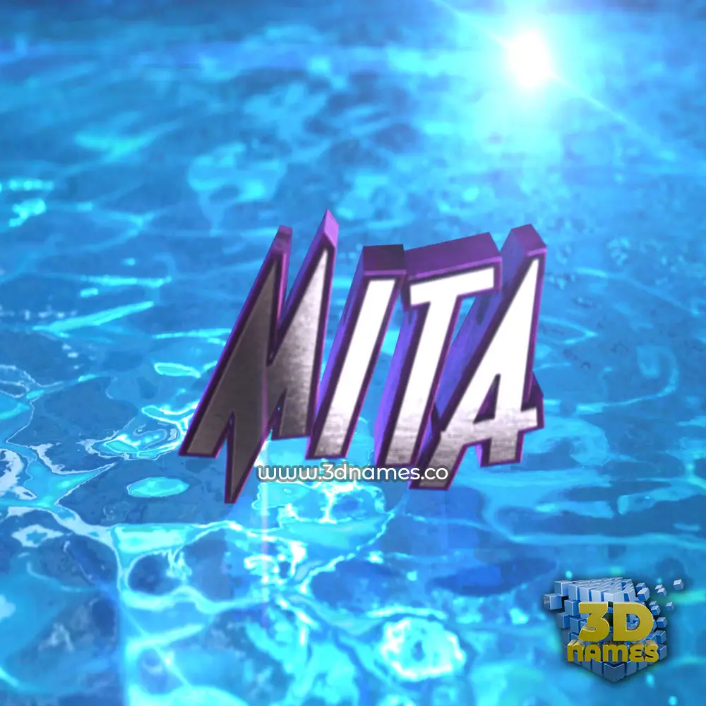 mita in Water 2015 style - 3D name wallpaper