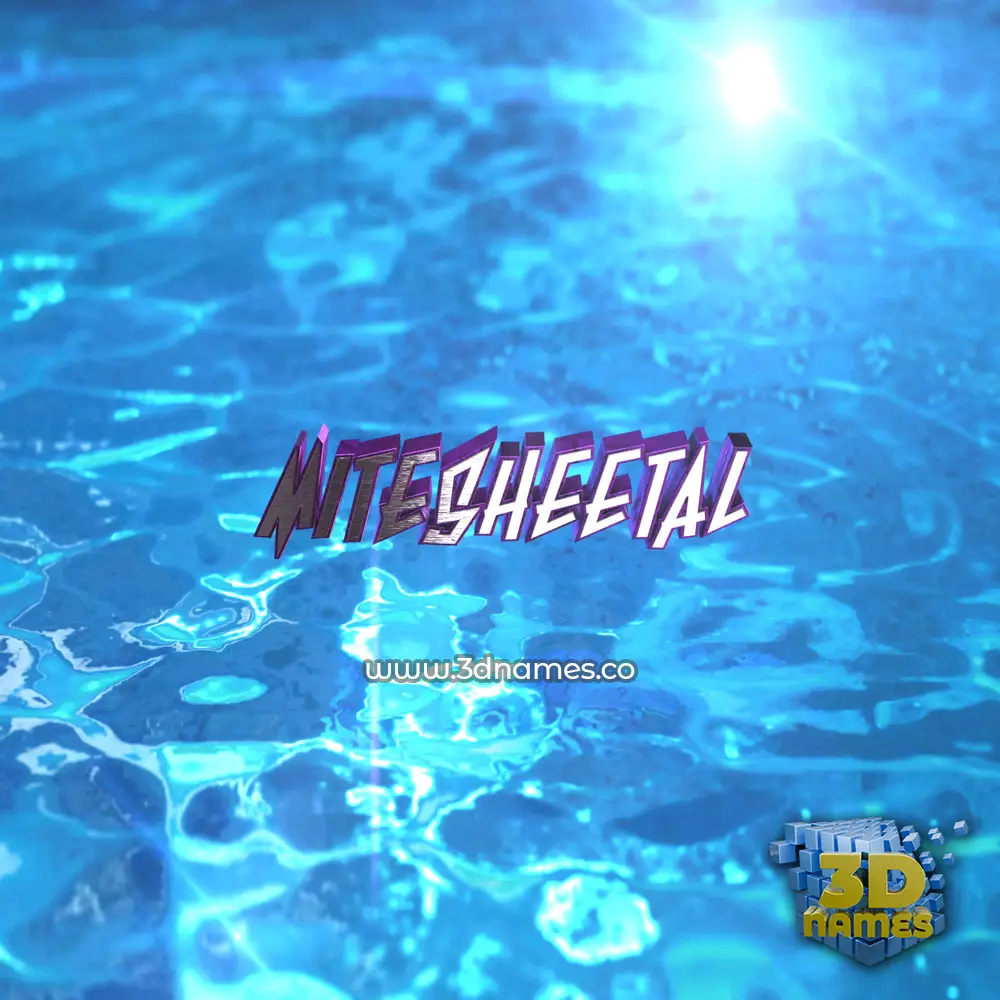 mitesheetal in Water 2015 style - 3D name wallpaper