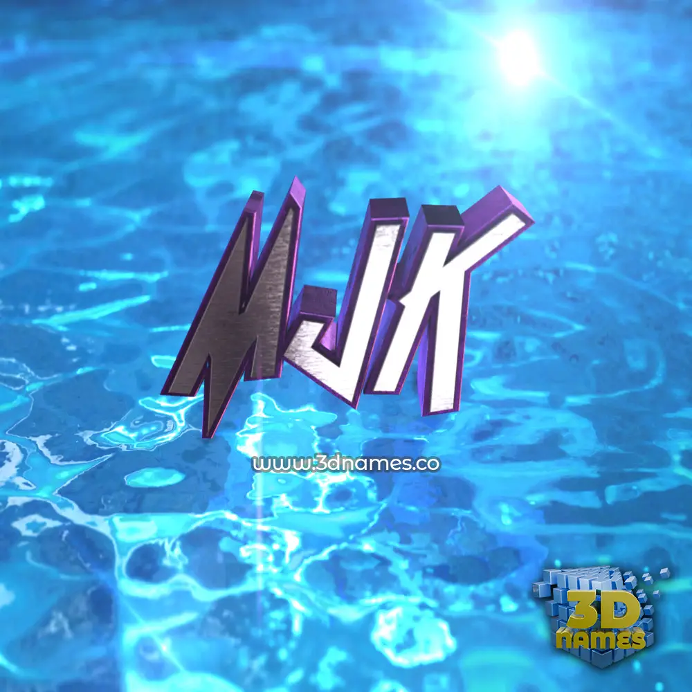 mjk in Water 2015 style - 3D name wallpaper