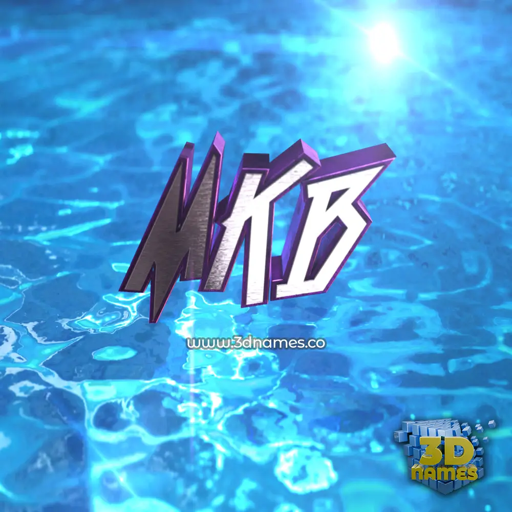mkb in Water 2015 style - 3D name wallpaper