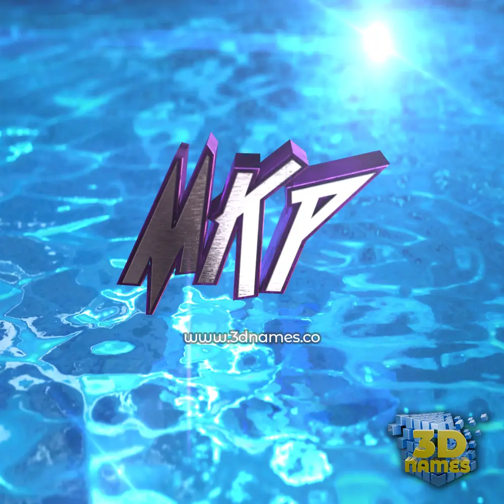 mkp in Water 2015 style - 3D name wallpaper