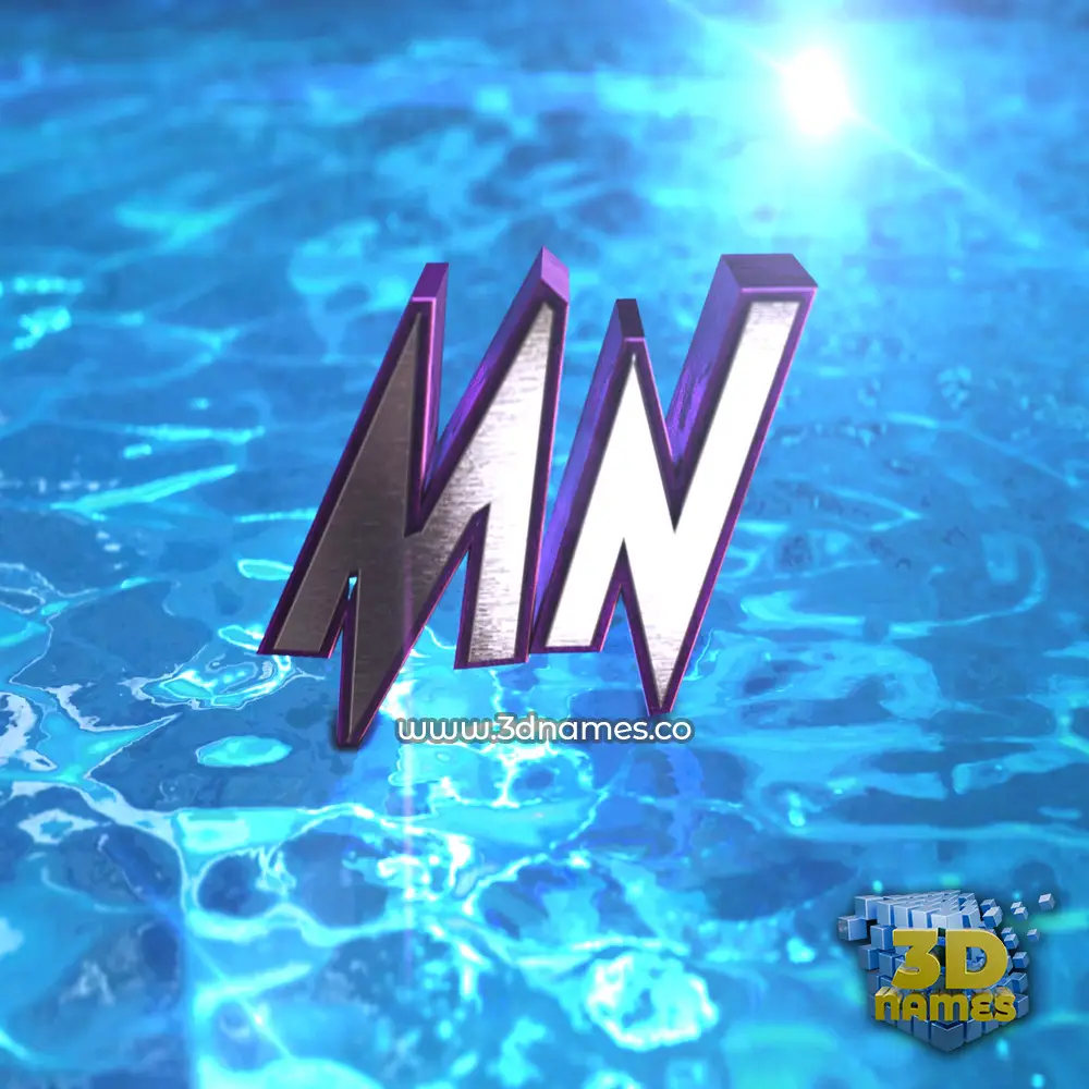 mn in Water 2015 style - 3D name wallpaper