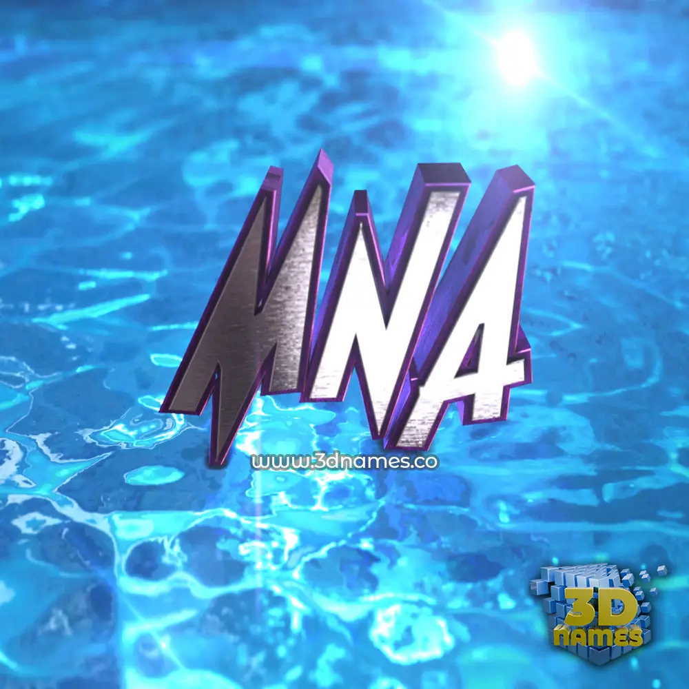 mna in Water 2015 style - 3D name wallpaper