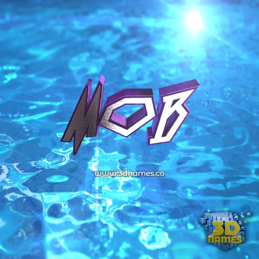 mob in Water 2015 style - 3D name wallpaper