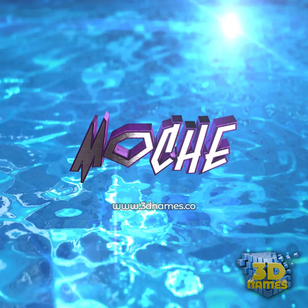 moche in Water 2015 style - 3D name wallpaper
