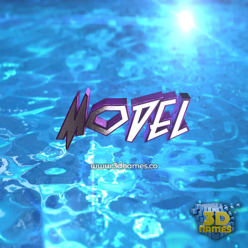 model in Water 2015 style - 3D name wallpaper