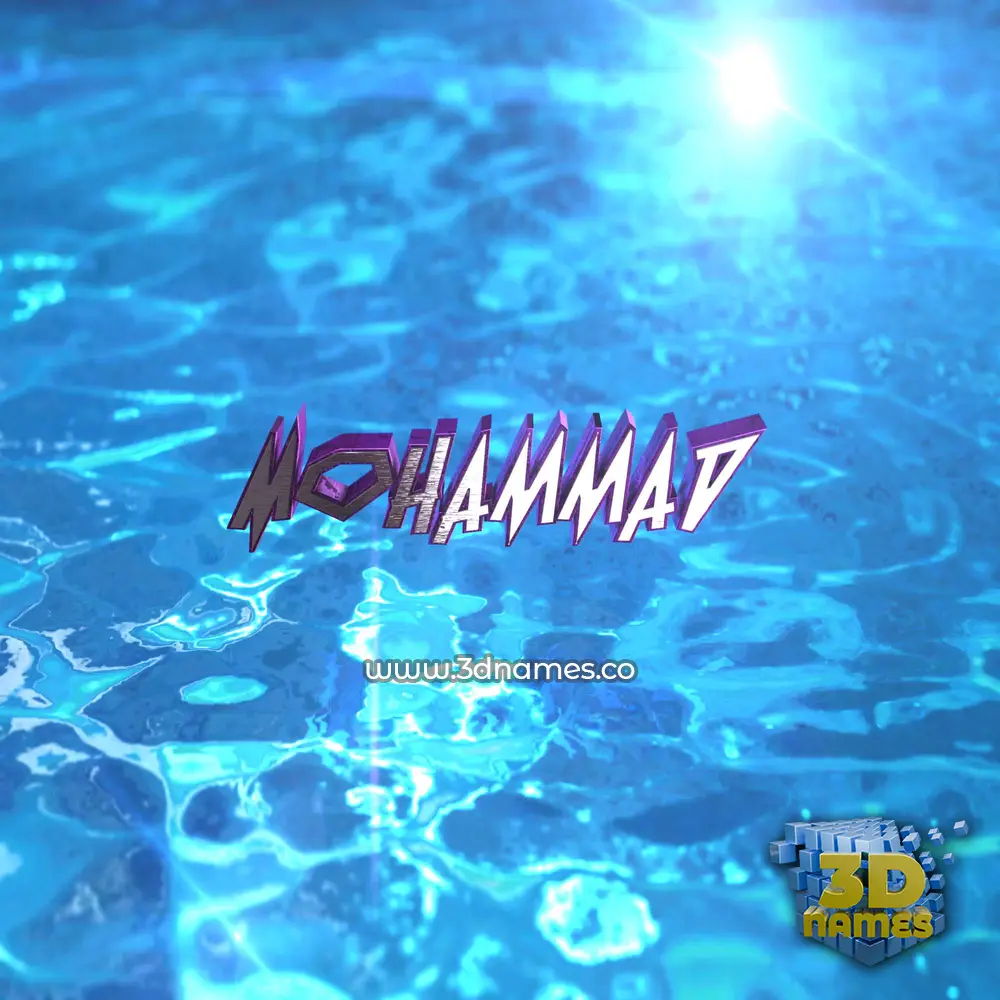 mohammad in Water 2015 style - 3D name wallpaper