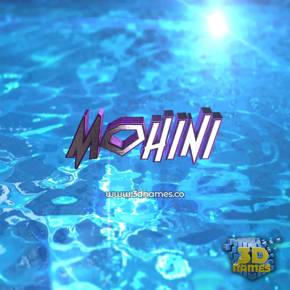 mohini in Water 2015 style - 3D name wallpaper