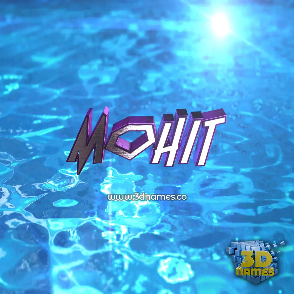 mohit in Water 2015 style - 3D name wallpaper