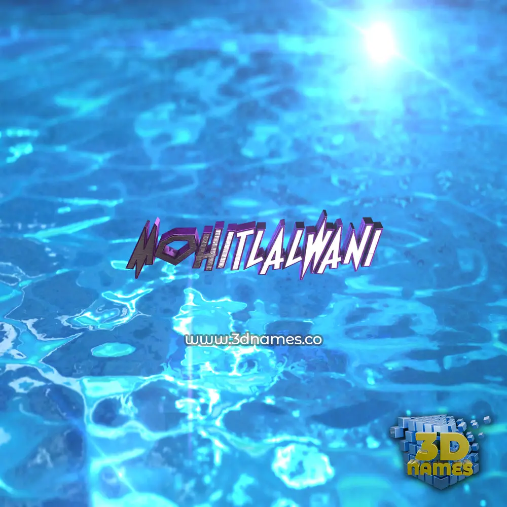 mohitlalwani in Water 2015 style - 3D name wallpaper