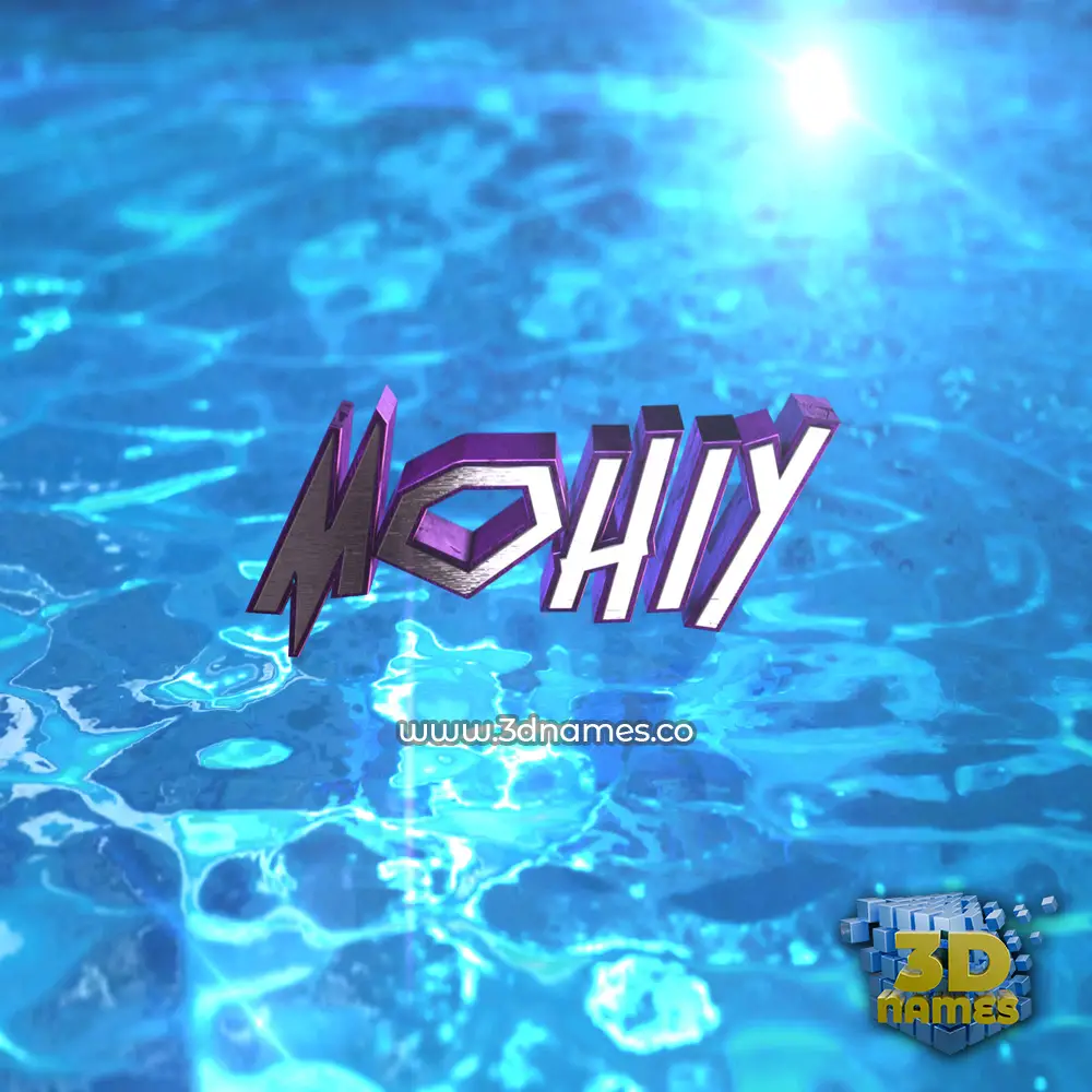 mohiy in Water 2015 style - 3D name wallpaper