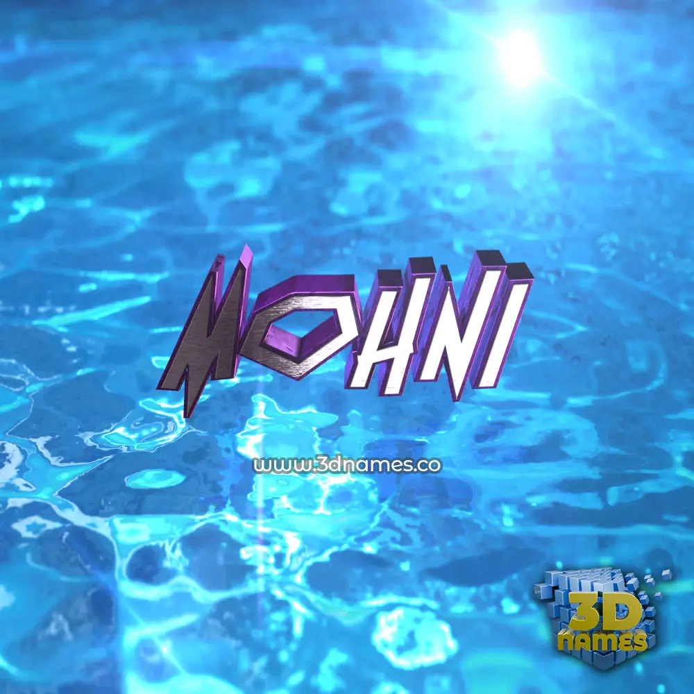 mohni in Water 2015 style - 3D name wallpaper