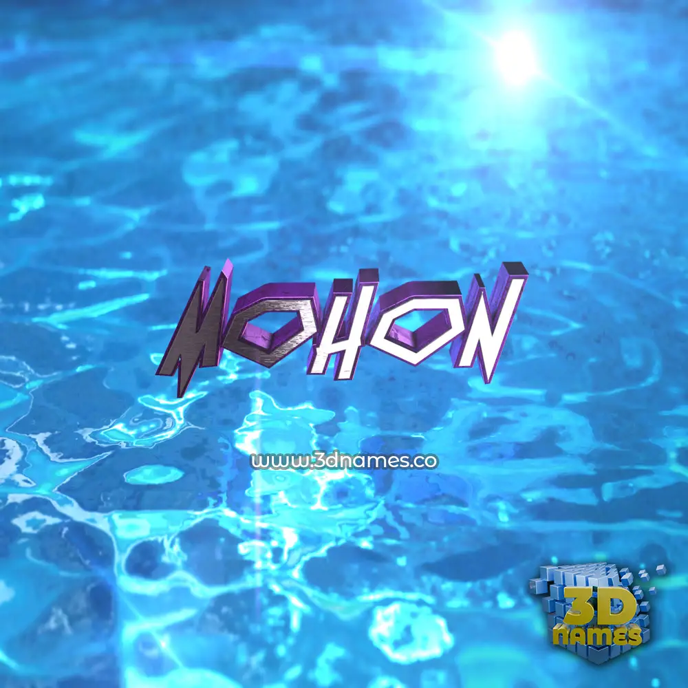 mohon in Water 2015 style - 3D name wallpaper