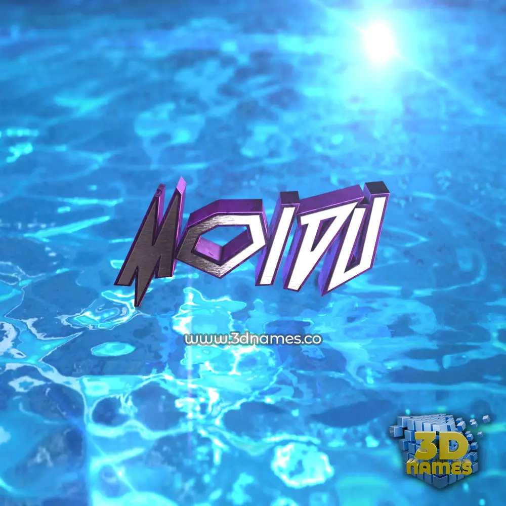moidu in Water 2015 style - 3D name wallpaper