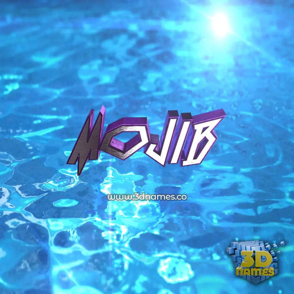 mojib in Water 2015 style - 3D name wallpaper