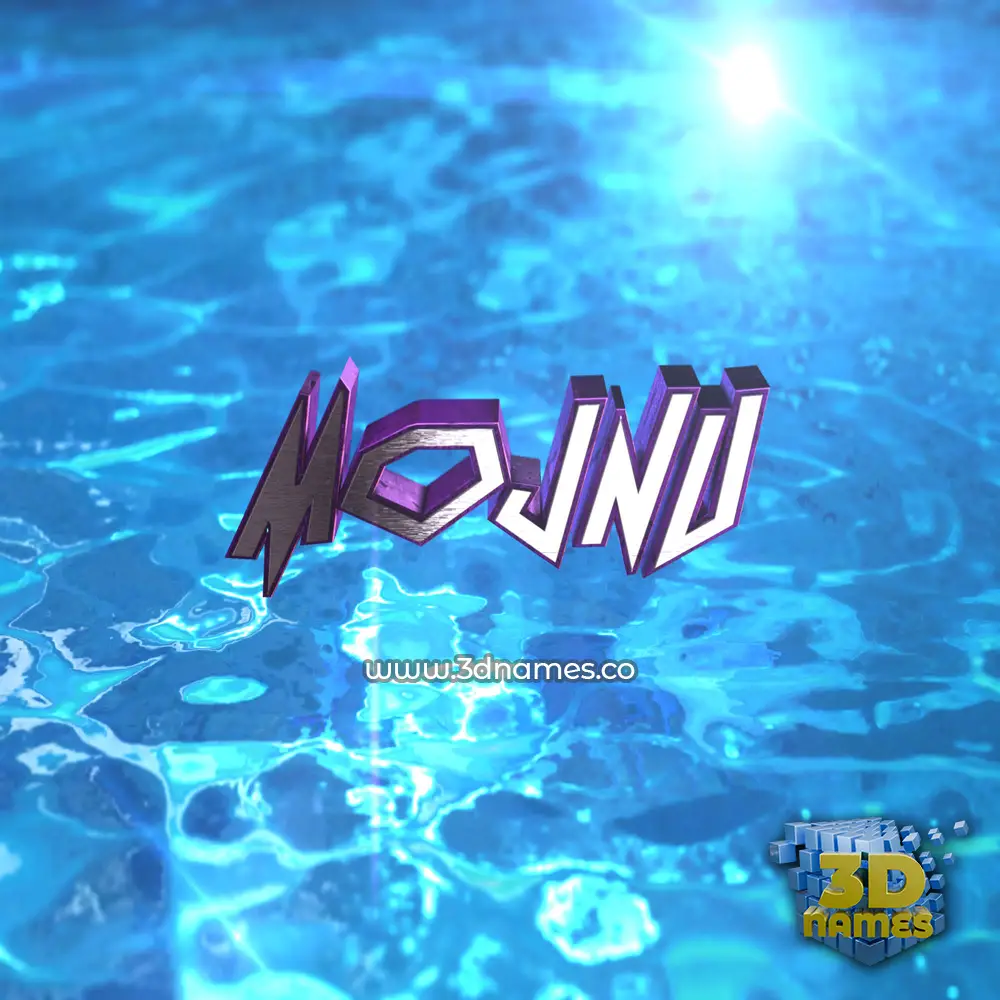 mojnu in Water 2015 style - 3D name wallpaper