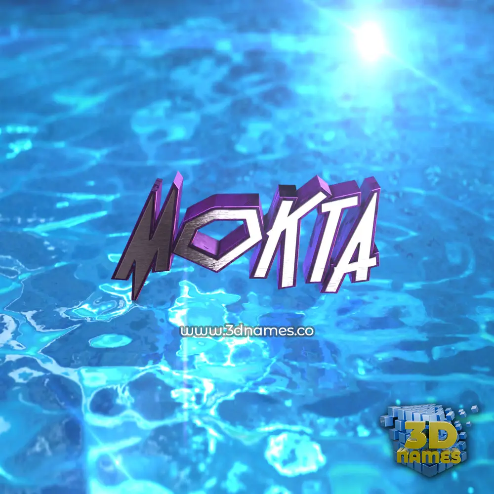mokta in Water 2015 style - 3D name wallpaper