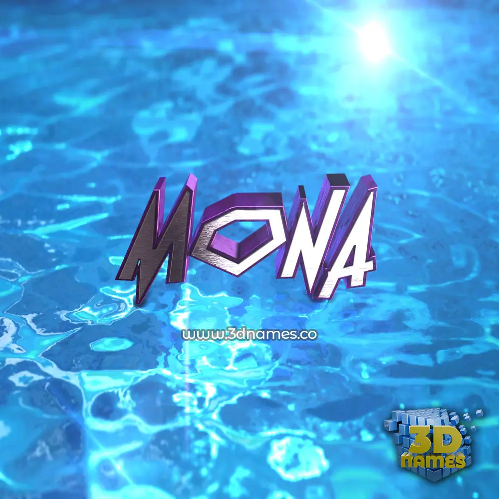 mona in Water 2015 style - 3D name wallpaper