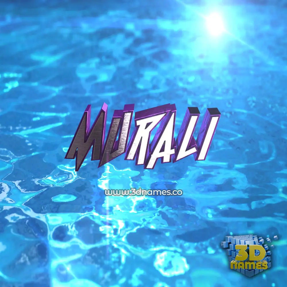 murali in Water 2015 style - 3D name wallpaper