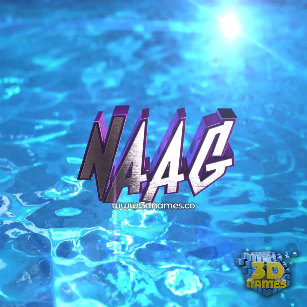 naag in Water 2015 style - 3D name wallpaper