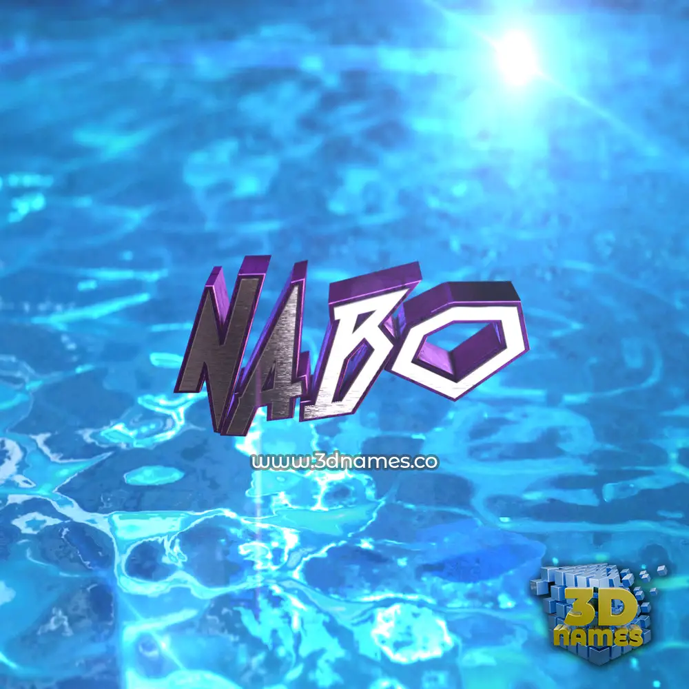 nabo in Water 2015 style - 3D name wallpaper