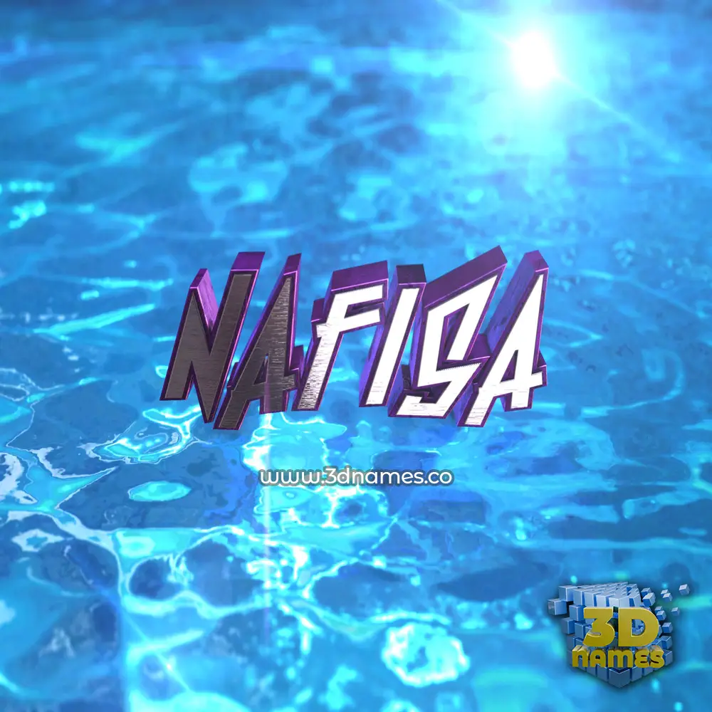 nafisa in Water 2015 style - 3D name wallpaper
