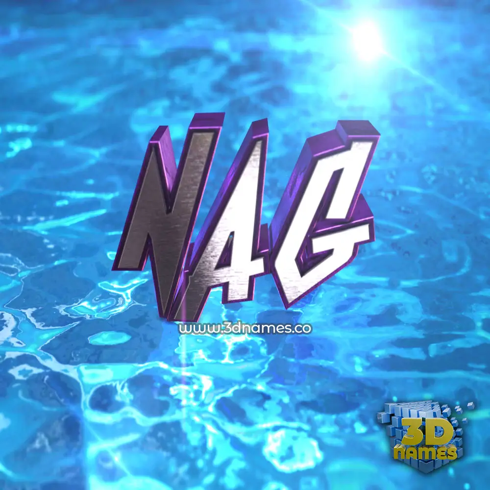 nag in Water 2015 style - 3D name wallpaper