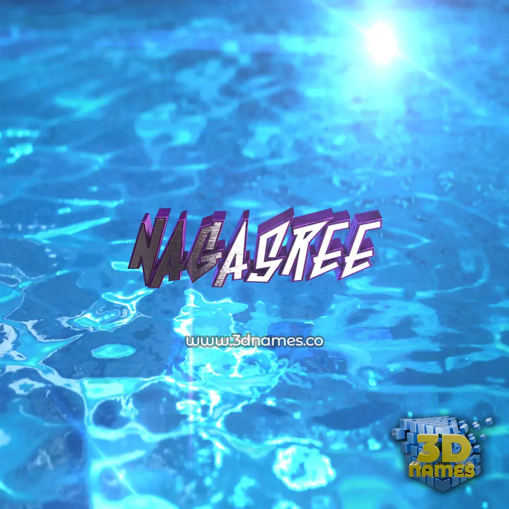 nagasree in Water 2015 style - 3D name wallpaper