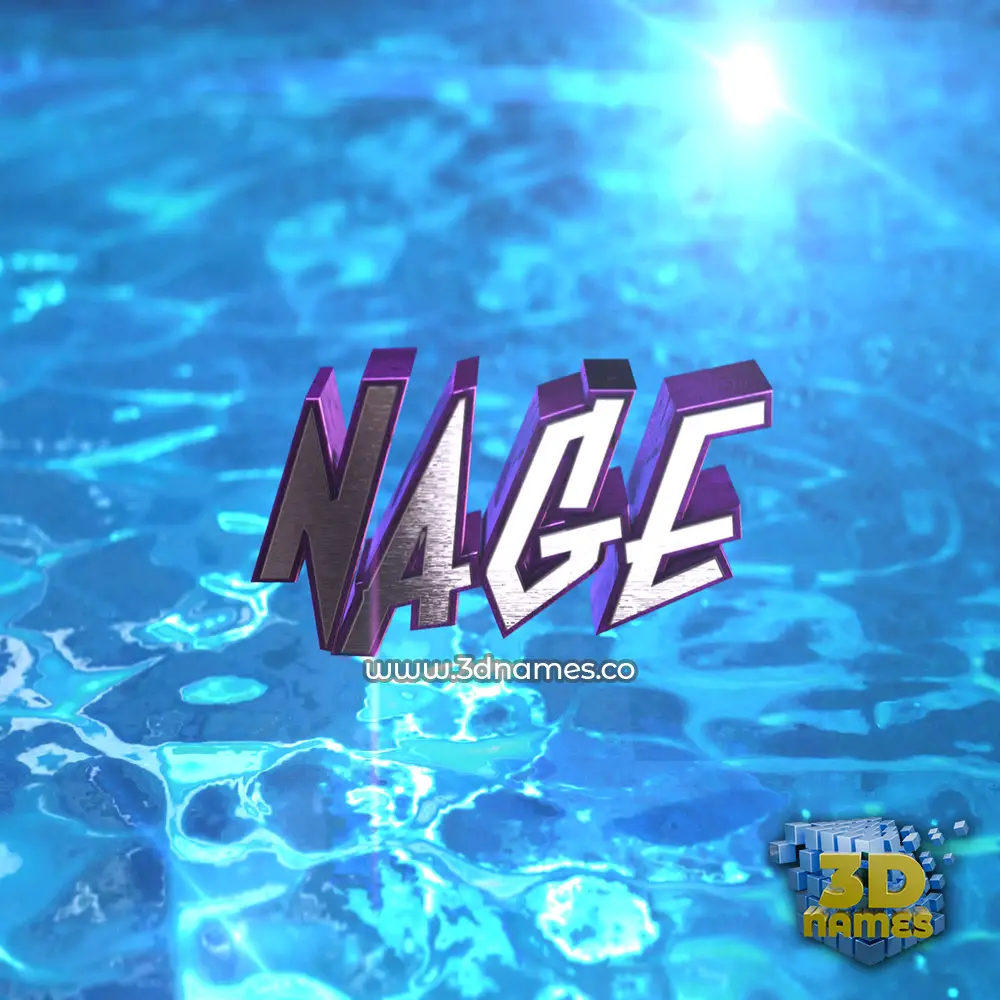 nage in Water 2015 style - 3D name wallpaper