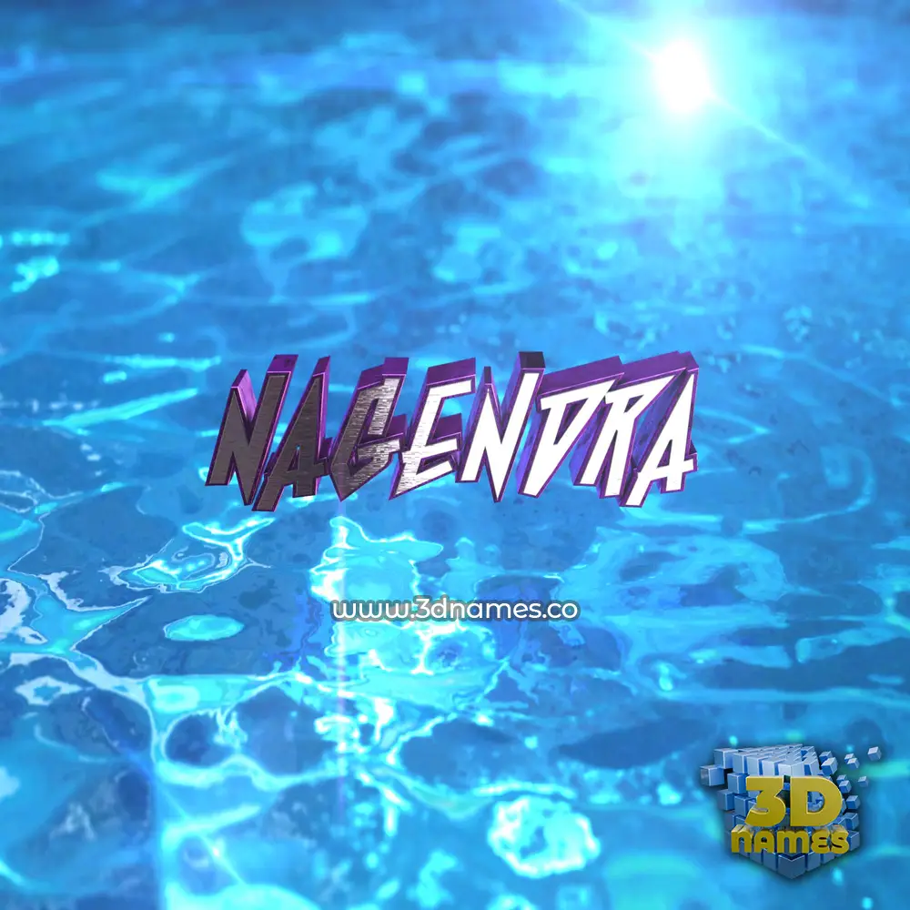 nagendra in Water 2015 style - 3D name wallpaper