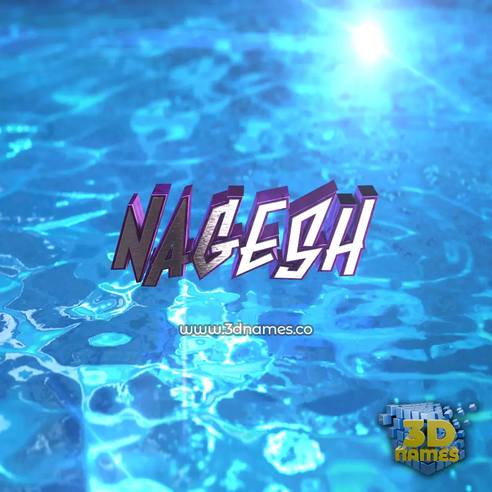 nagesh in Water 2015 style - 3D name wallpaper