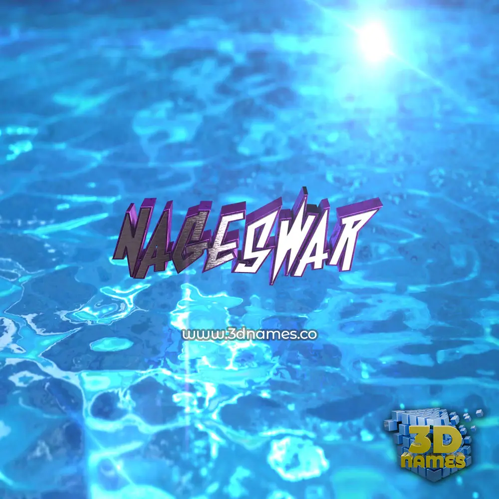 nageswar in Water 2015 style - 3D name wallpaper