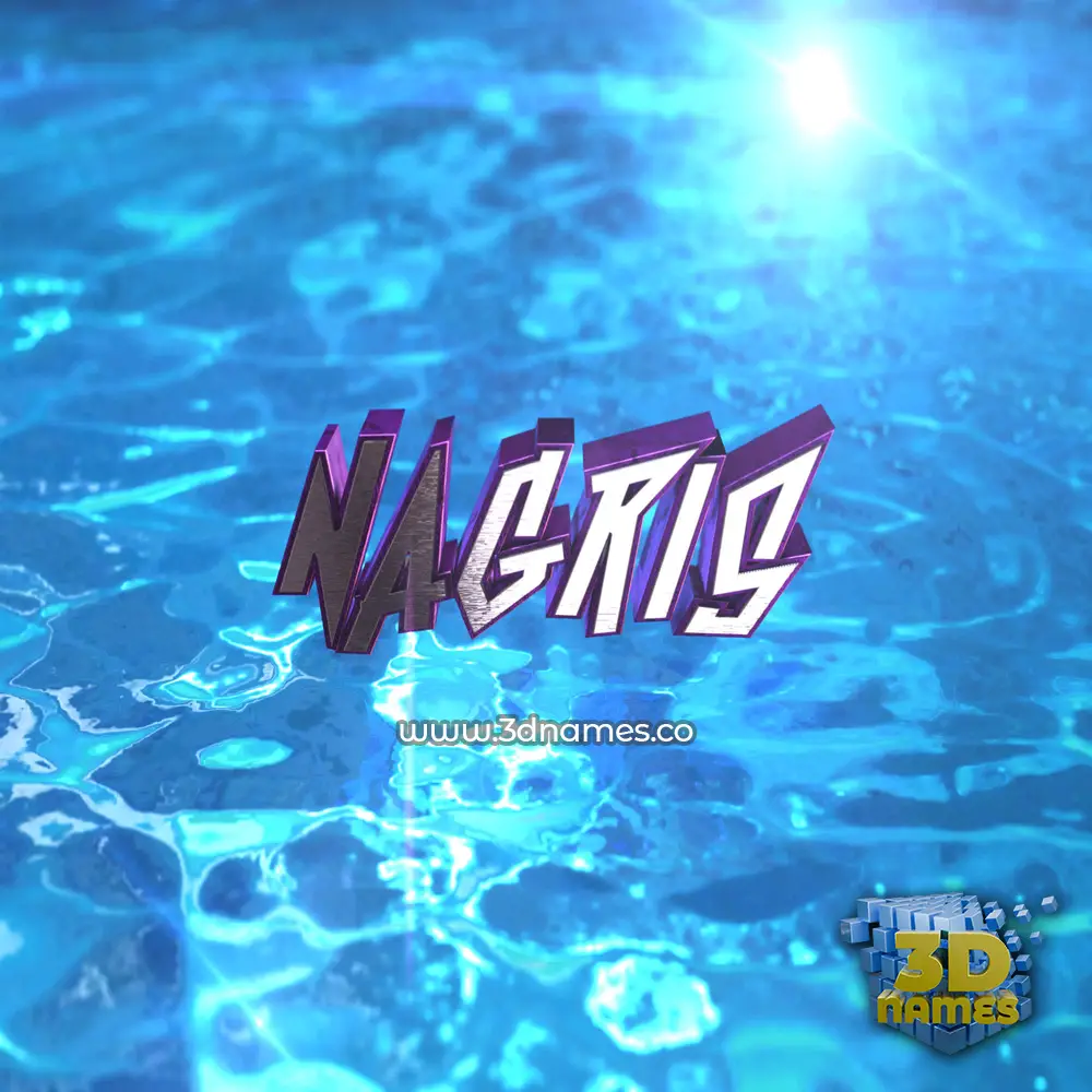 nagris in Water 2015 style - 3D name wallpaper