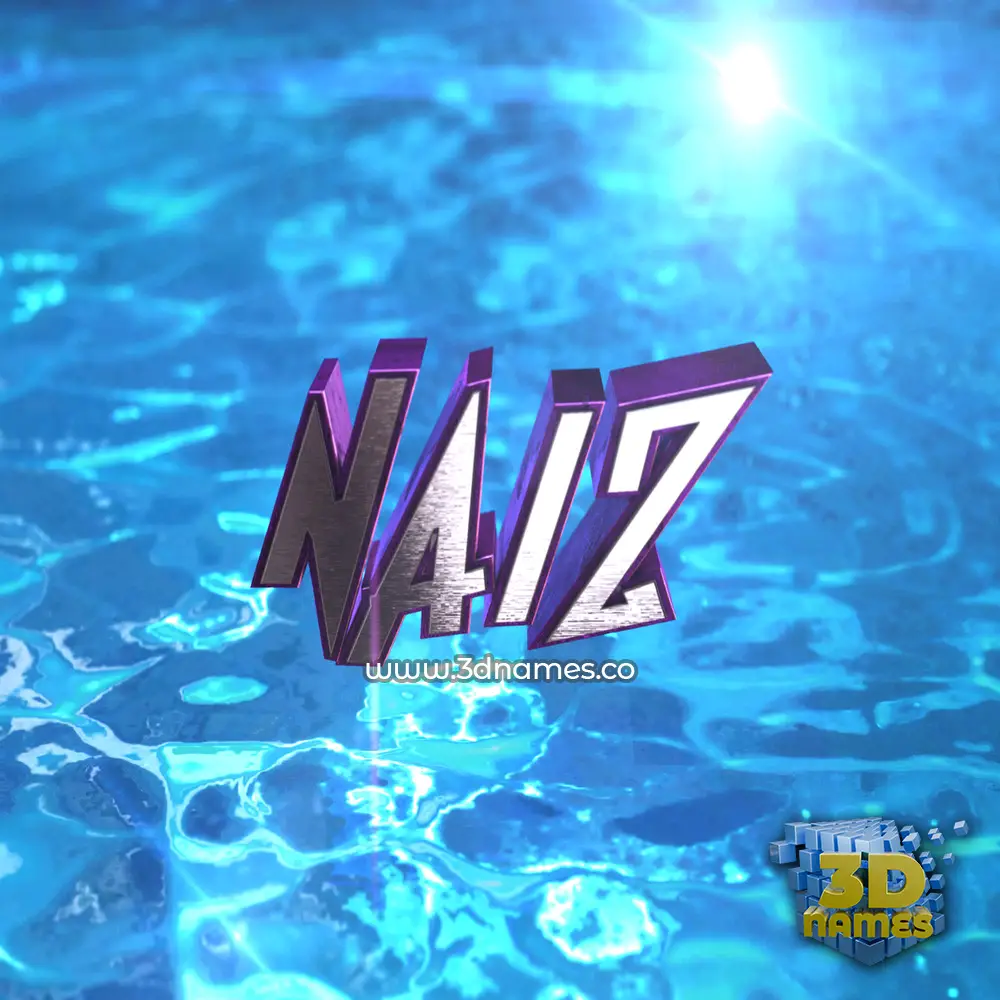 naiz in Water 2015 style - 3D name wallpaper