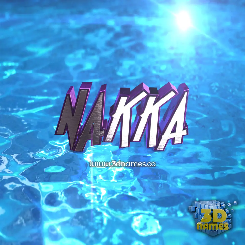 nakka in Water 2015 style - 3D name wallpaper