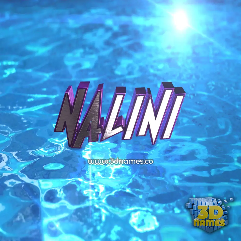 nalini in Water 2015 style - 3D name wallpaper
