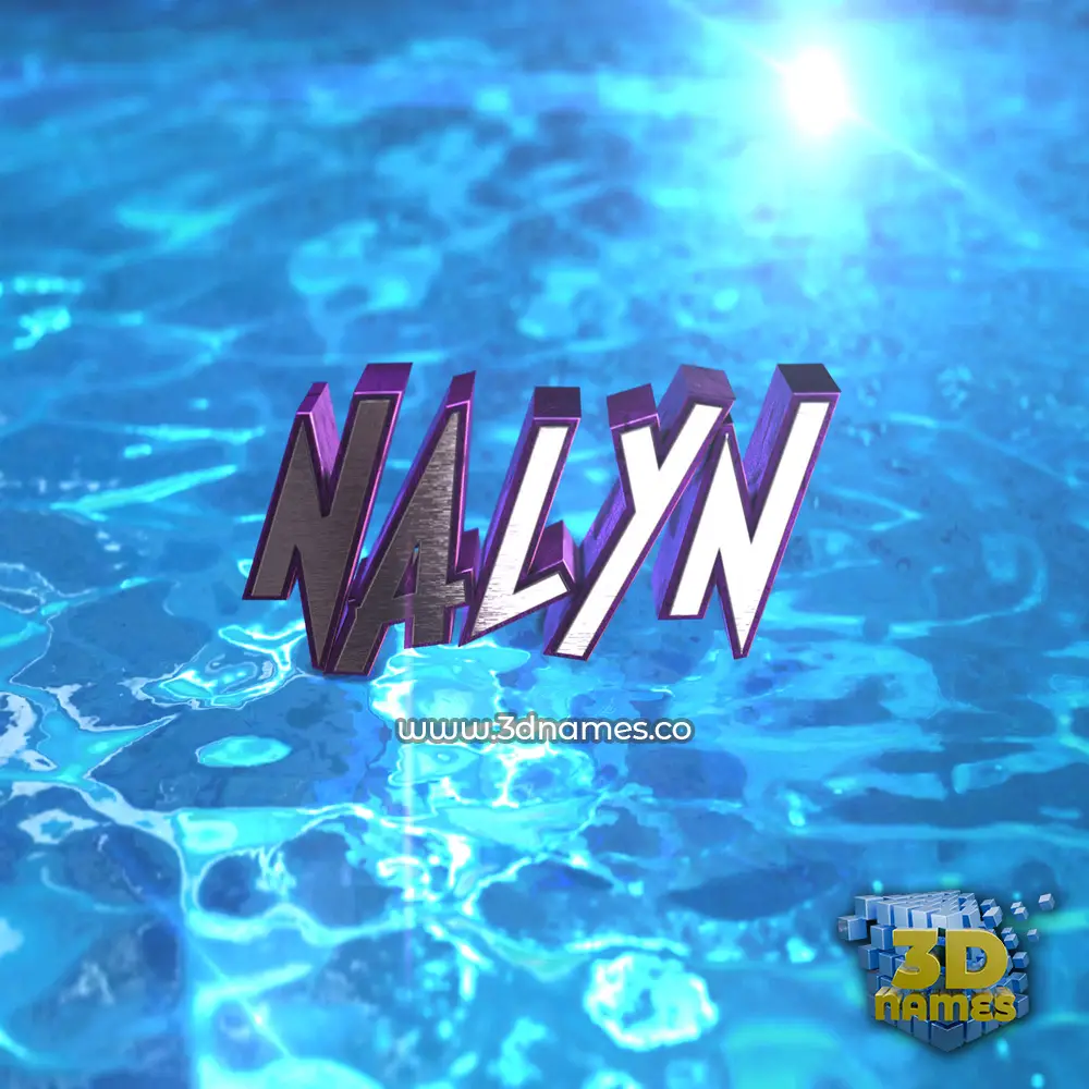 nalyn in Water 2015 style - 3D name wallpaper