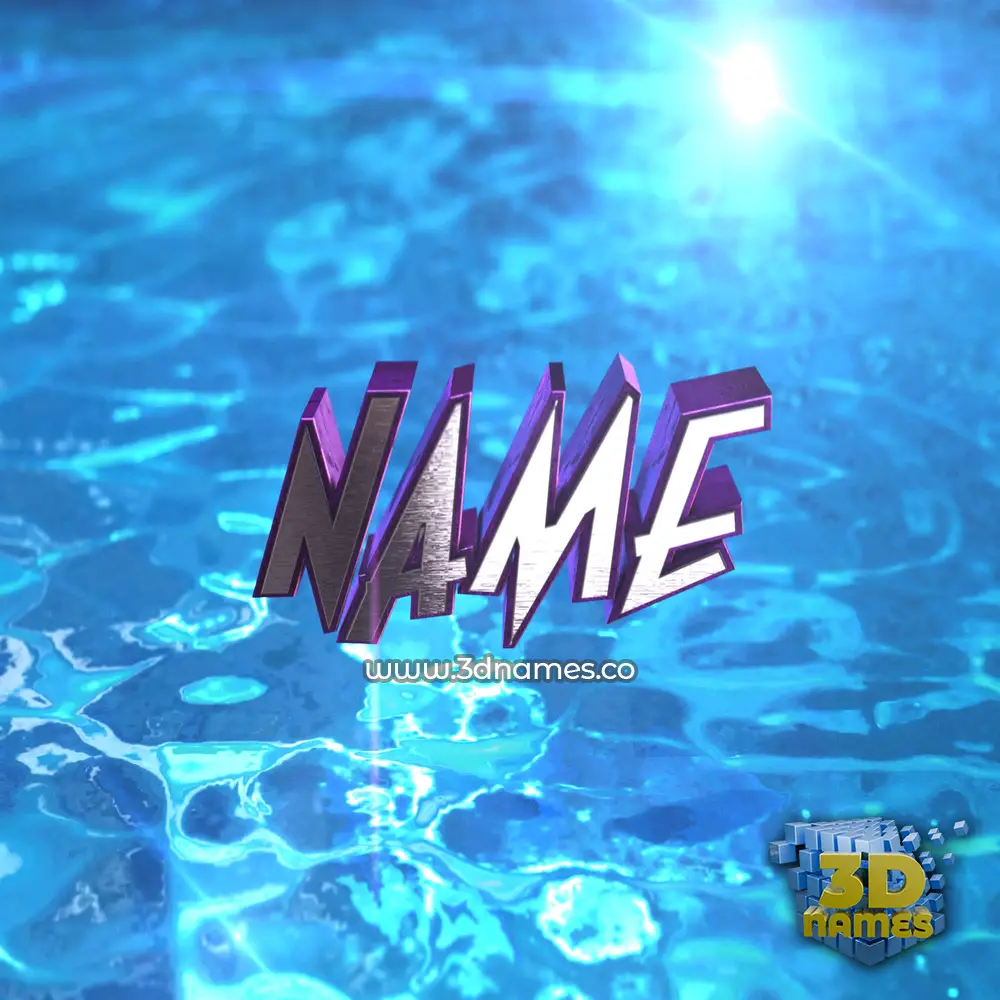name in Water 2015 style - 3D name wallpaper