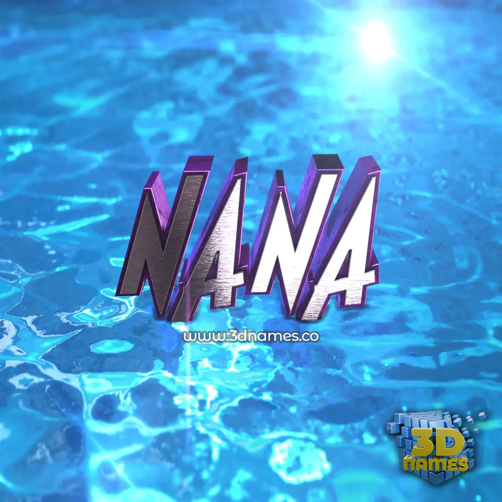 nana in Water 2015 style - 3D name wallpaper