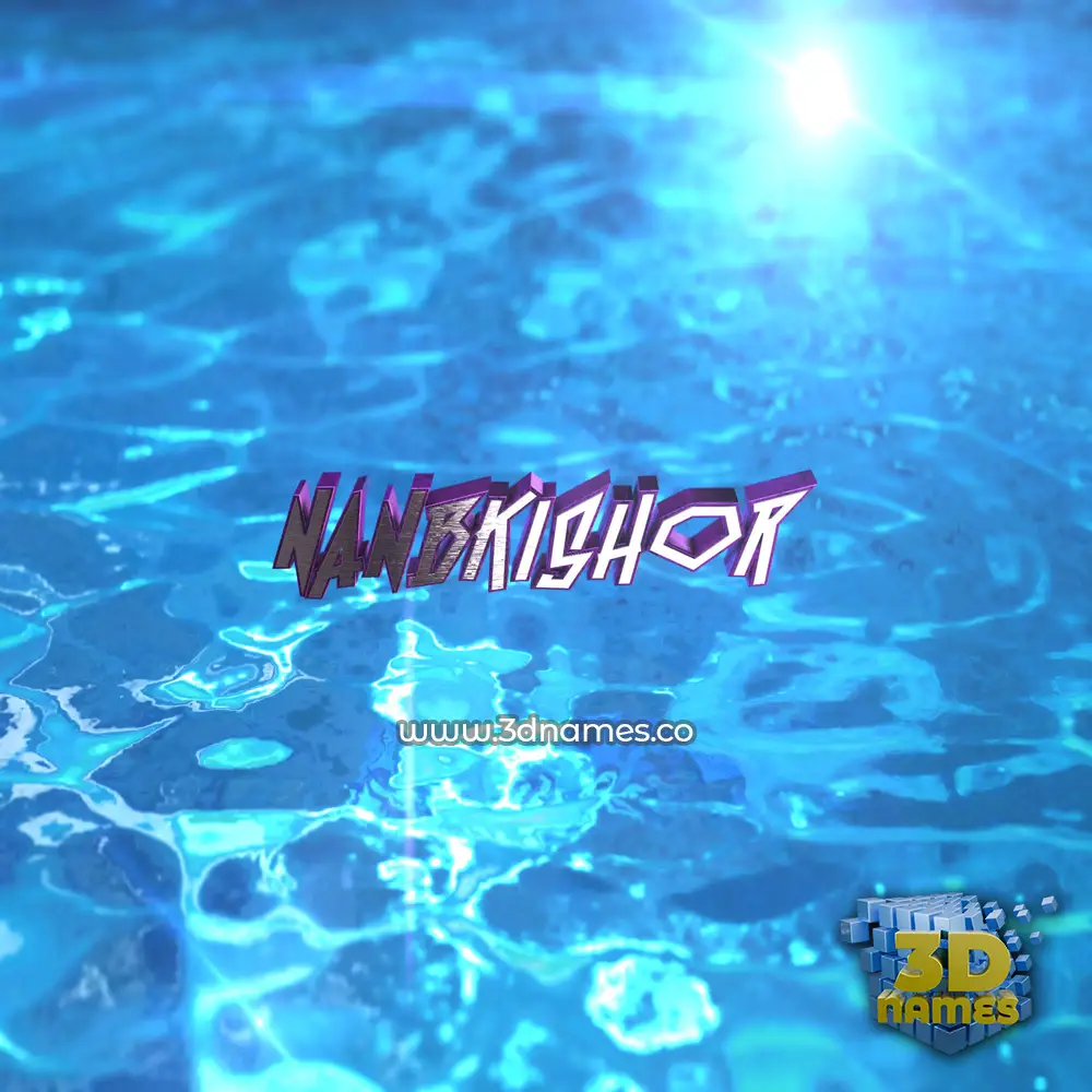 nanbkishor in Water 2015 style - 3D name wallpaper