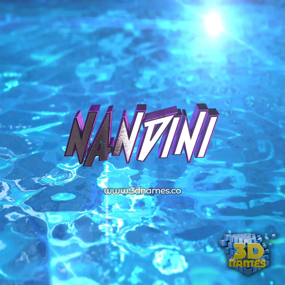 nandini in Water 2015 style - 3D name wallpaper
