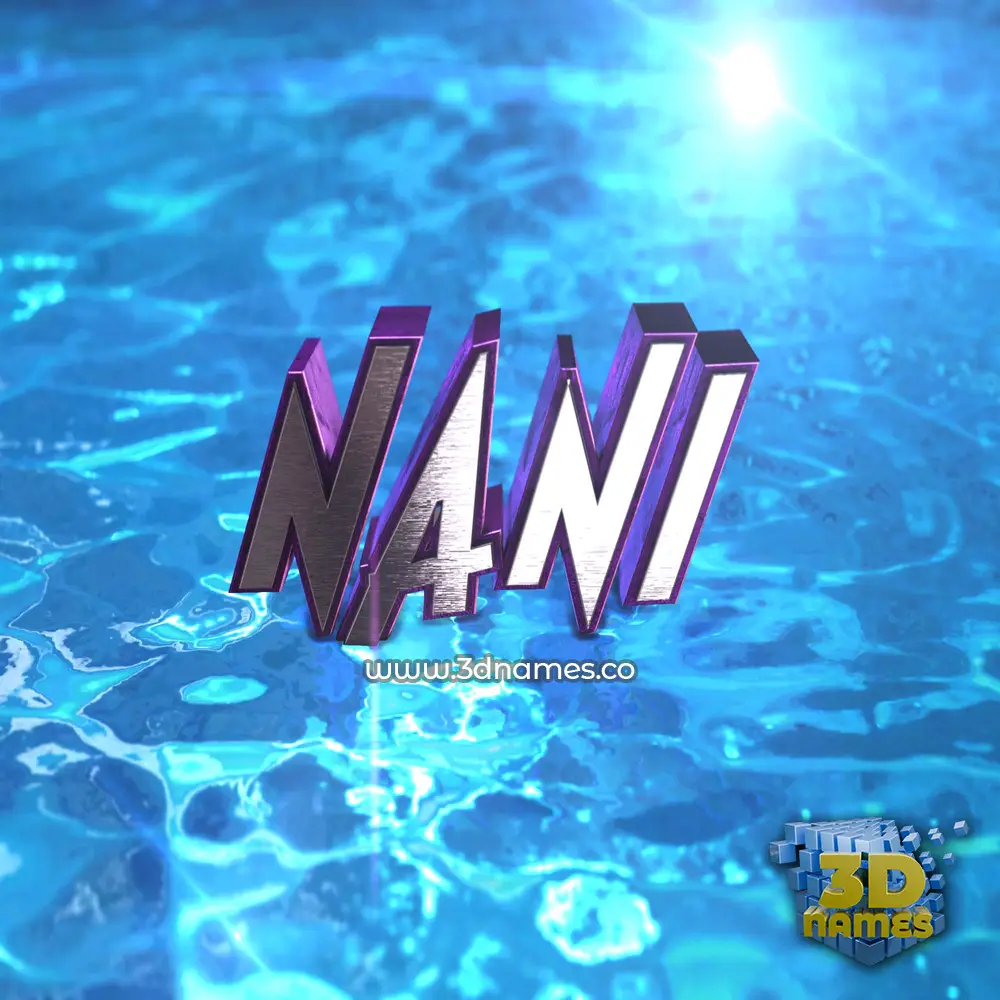 nani in Water 2015 style - 3D name wallpaper