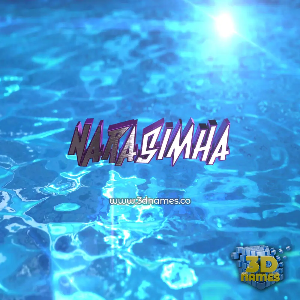 narasimha in Water 2015 style - 3D name wallpaper