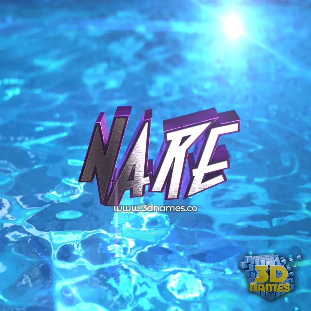 nare in Water 2015 style - 3D name wallpaper