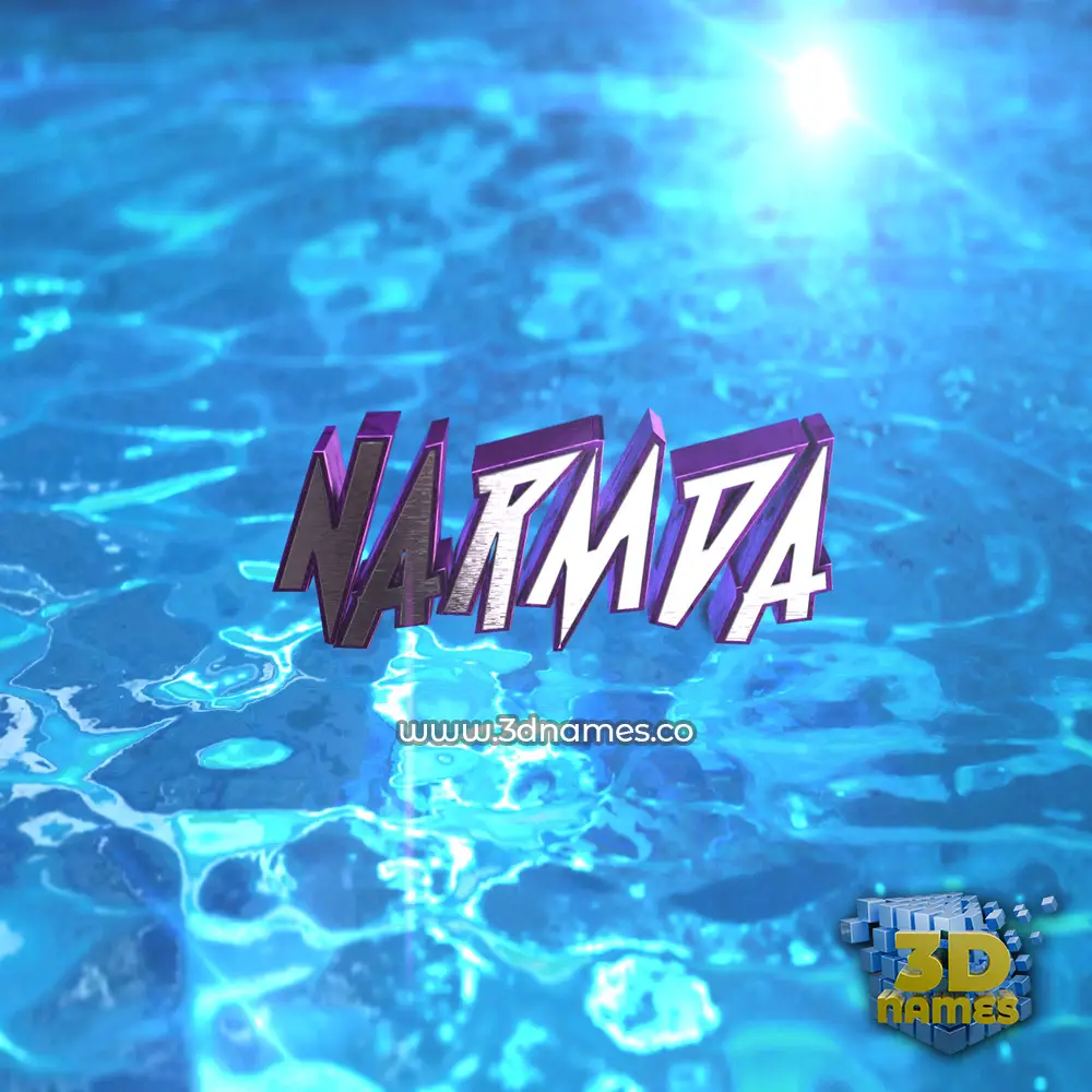 narmda in Water 2015 style - 3D name wallpaper