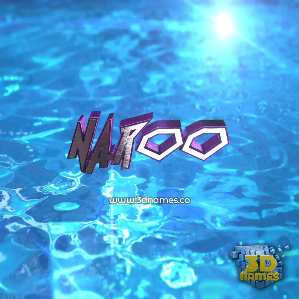 naroo in Water 2015 style - 3D name wallpaper