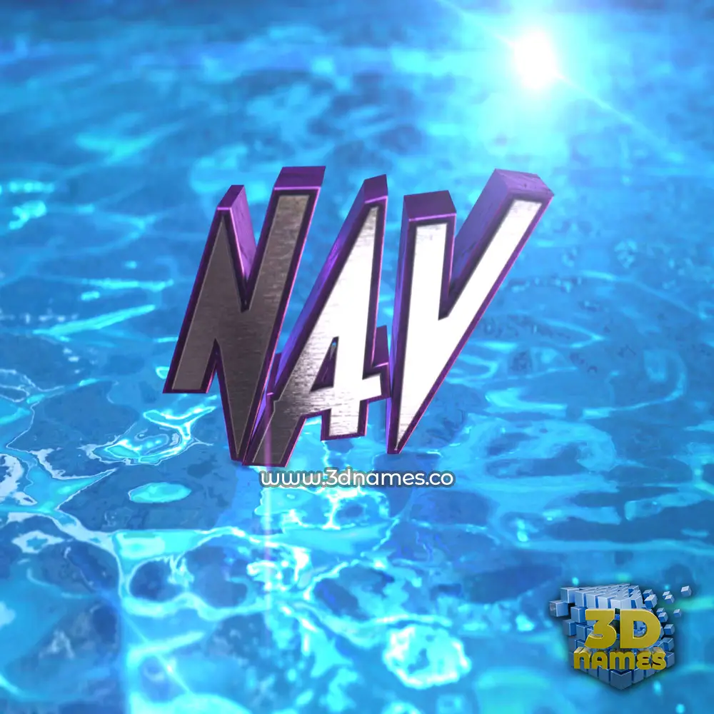nav in Water 2015 style - 3D name wallpaper